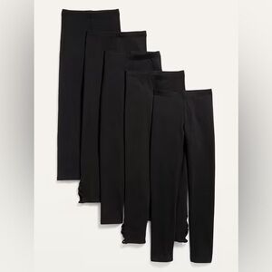Old Navy Girl Full-Length Built in Tough Leggings 5 Pack